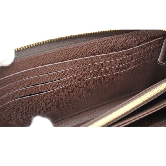 Louis Vuitton Brown Damier Wallet Zippy Leather - Picture 7 of 9